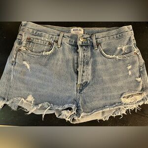 agolde Parker vintage denim shorts.